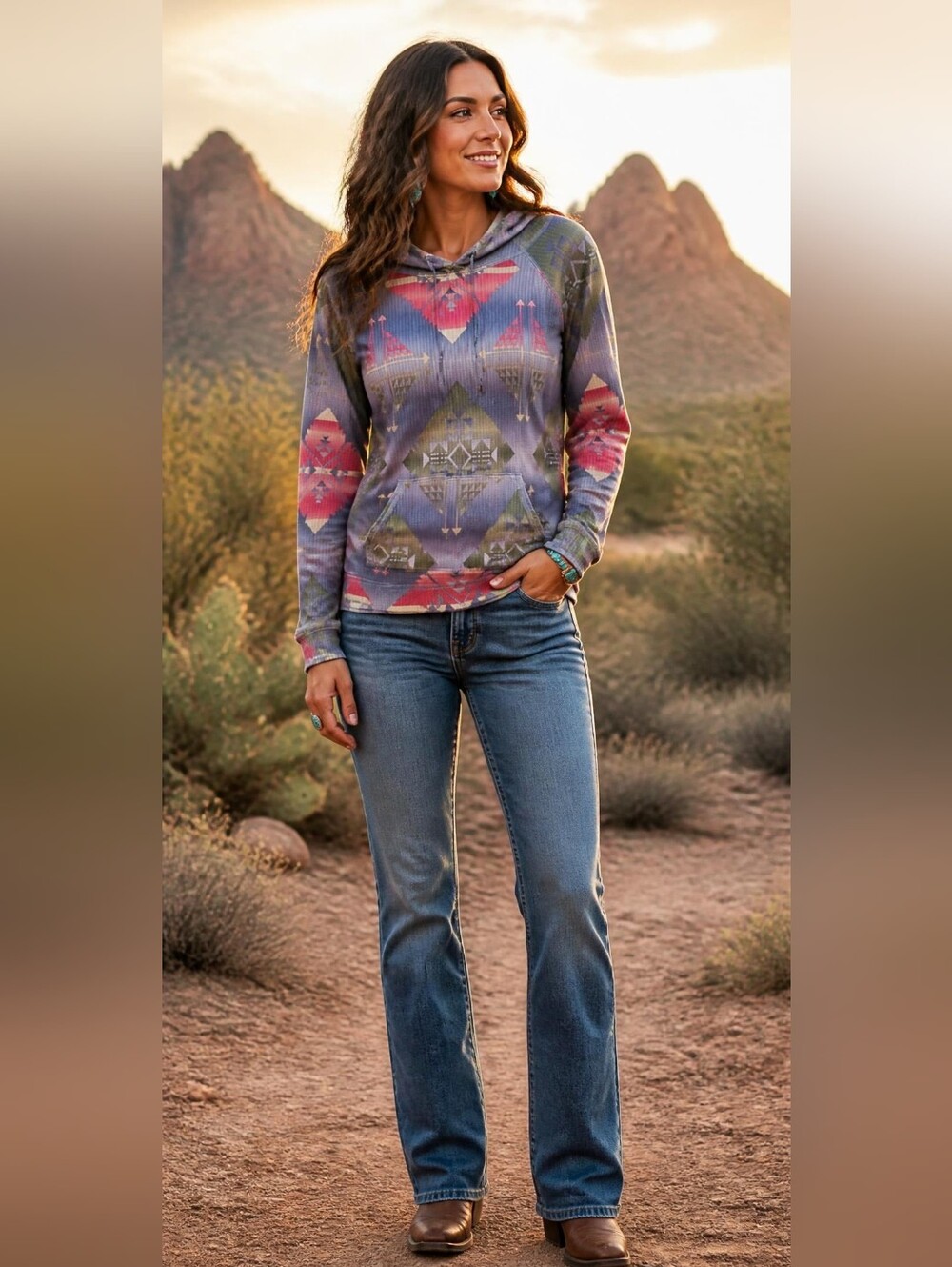 CHAPS Ralph Lauren Aztec Thermal Sz LG